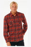 RIP CURL GRIFFIN FLANNEL SHIRT - RED