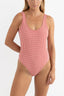 RHYTHM LOLA CHECK SCOOP NECK ONE PIECE - FIRE