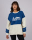 ALL ABOUT EVE ASPEN ATHLETIC OVERSIZED CREW - VINTAGE WHITE