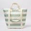 SUNNYLIFE LIGHT COOLER TOTE LA PALMA SAGE STRIPE