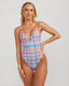 CHARLIE HOLIDAY RILEY ONEPIECE - PEACHY CHECK