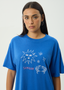 AFENDS SUNBAKE OVERSIZED TEE - MARINA