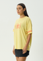AFENDS CALDA OVERSIZED TEE - LEMON