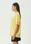 AFENDS CALDA OVERSIZED TEE - LEMON