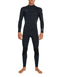 Person wearing a black oneill hyper fire 4mm wetsuit on a white background