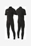 VISSLA 7 SEAS 2-2 SS FULL BACK ZIP SHORT SLEEVE WETSUIT SPRING SUIT BLACK