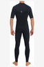 O'NEILL HYPERFREAK CHEST ZIP SHORT SLEEVE FULL 2MM WETSUIT - BLACK