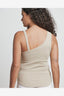BARE BY CHARLIE HOLIDAY THE ONE SHOULDER SINGLET - TAUPE