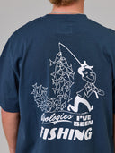 JUST ANOTHER FISHERMAN APOLOGIES HEAVY SHORE TEE - NAVY