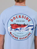 JUST ANOTHER FISHERMAN MARINE GASOLINE SEA TEE - WASHED BLUE