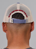 JUST ANOTHER FISHERMAN MARINE GASOLINE LEDGER CAP - HICKORY STRIPE