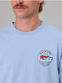 JUST ANOTHER FISHERMAN MARINE GASOLINE SEA TEE - WASHED BLUE