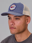 JUST ANOTHER FISHERMAN MARINE GASOLINE LEDGER CAP - HICKORY STRIPE