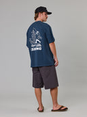 JUST ANOTHER FISHERMAN APOLOGIES HEAVY SHORE TEE - NAVY