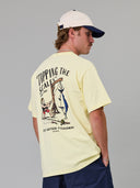 JUST ANOTHER FISHERMAN TIPPING THE SCALES SEA TEE - DAWN YELLOW