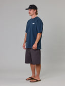 JUST ANOTHER FISHERMAN APOLOGIES HEAVY SHORE TEE - NAVY