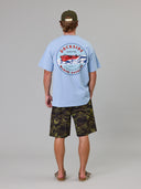 JUST ANOTHER FISHERMAN MARINE GASOLINE SEA TEE - WASHED BLUE
