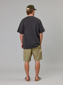 JUST ANOTHER FISHERMAN SCRIPT HEAVY SHORE TEE - AGED BLACK