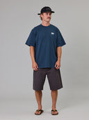 JUST ANOTHER FISHERMAN APOLOGIES HEAVY SHORE TEE - NAVY