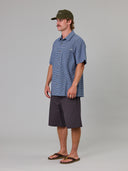 JUST ANOTHER FISHERMAN BALLAST SS SHIRT - BLUE CHECK