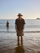 JUST ANOTHER FISHERMAN TIDE TECH SHORE TEE - CHARCOAL