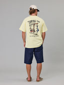 JUST ANOTHER FISHERMAN TIPPING THE SCALES SEA TEE - DAWN YELLOW