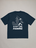 JUST ANOTHER FISHERMAN APOLOGIES HEAVY SHORE TEE - NAVY