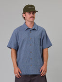JUST ANOTHER FISHERMAN BALLAST SS SHIRT - BLUE CHECK