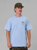 JUST ANOTHER FISHERMAN MARINE GASOLINE SEA TEE - WASHED BLUE