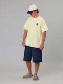 JUST ANOTHER FISHERMAN TIPPING THE SCALES SEA TEE - DAWN YELLOW