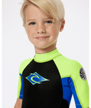 RIP CURL GROMS OMEGA BACK ZIP SPRING SUIT - LEMON