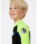 RIP CURL GROMS OMEGA BACK ZIP SPRING SUIT - LEMON