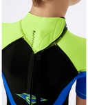 RIP CURL GROMS OMEGA BACK ZIP SPRING SUIT - LEMON