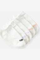 RIP CURL GIRLS ANKLE SOCK 5-PACK - WHITE