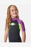 RIP CURL GROMS OMEGA BACK ZIP SPRING WETSUIT - PURPLE