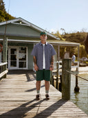 JUST ANOTHER FISHERMAN BALLAST SS SHIRT - BLUE CHECK