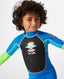 RIP CURL GROMS OMEGA BACK ZIP EASY ON/OFF - BLUE