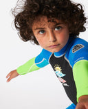 RIP CURL GROMS OMEGA BACK ZIP EASY ON/OFF - BLUE