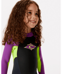 RIP CURL GROMS OMEGA 3/2 FLAT LOCKED BACK ZIP - PURPLE