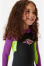 RIP CURL GROMS OMEGA 3/2MM BACK ZIP STEAMER - PURPLE