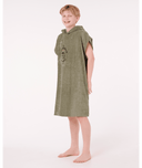 RIP CURL BOYS MIXED HOODED TOWEL - OLIVE