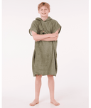 RIP CURL BOYS MIXED HOODED TOWEL - OLIVE