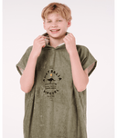 RIP CURL BOYS MIXED HOODED TOWEL - OLIVE