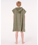 RIP CURL BOYS MIXED HOODED TOWEL - OLIVE