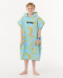 RIP CURL BOYS MIXED HOODED TOWEL - BRIGHT BLUE