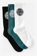 RIP CURL WETTY CREW SOCK 3-PK - MULTICO