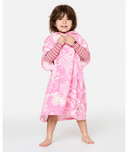 RIP CURL MIXED SNAP HOODED TOWEL - MINI GIRL - NATURAL/PINK