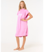 RIP CURL GIRLS CLASSIC SURF HOODED TOWEL - PINK