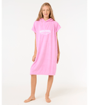 RIP CURL GIRLS CLASSIC SURF HOODED TOWEL - PINK