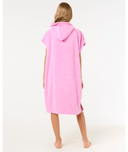 RIP CURL GIRLS CLASSIC SURF HOODED TOWEL - PINK